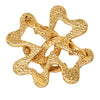 Secondhand Chanel CC Gold Plated Clover Brooch