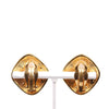 Secondhand Chanel CC Gold Plated Diamond Clip On Earrings