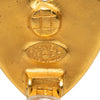 Secondhand Chanel CC Gold Plated Heart Clip On Earrings