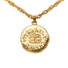 Secondhand Chanel CC Gold Plated Medallion Pendant Necklace