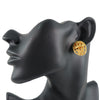 Secondhand Chanel CC Gold Plated Oval Clip On Earrings