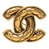 Secondhand Chanel CC Gold Plated Quilted Brooch