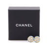 Secondhand Chanel CC Gold Plated Resin and Strass Striped Push Back Earrings