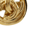 Secondhand Chanel CC Gold Plated Round Clip On Earrings