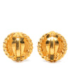Secondhand Chanel CC Gold Plated Round Clip On Earrings