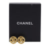 Secondhand Chanel CC Gold Plated Round Clip On Earrings