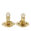 Secondhand Chanel CC Gold Plated Round Clip On Earrings