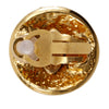 Secondhand Chanel CC Gold Plated Round Clip On Earrings