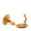 Secondhand Chanel CC Gold Plated Round Clip On Earrings