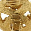 Secondhand Chanel CC Gold Plated Round Clip On Earrings