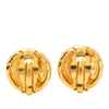 Secondhand Chanel CC Gold Plated Round Clip On Earrings