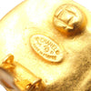 Secondhand Chanel CC Gold Plated Round Clip On Earrings