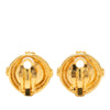 Secondhand Chanel CC Gold Plated Round Clip On Earrings