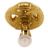Secondhand Chanel CC Gold Plated Round Clip On Earrings
