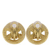 Secondhand Chanel CC Gold Plated Round Clip On Earrings