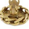 Secondhand Chanel CC Gold Plated Strass Round Clip On Earrings