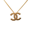 Secondhand Chanel CC Gold Plated Studded Pendant Necklace