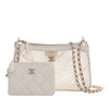 Secondhand Chanel CC Mesh and Shiny Lambskin Clutch with Chain