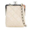 Secondhand Chanel CC Quilted Acrylic and Lambskin Evening Clutch With Chain