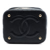 Secondhand Chanel CC Quilted Caviar Top Handle Vanity Case with Chain