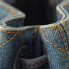Secondhand Chanel CC Quilted Denim Resin Ring Handle Bucket Bag