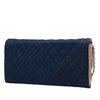 Secondhand Chanel CC Quilted Denim Turn Lock Wallet On Chain