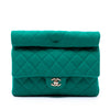 Secondhand Chanel CC Quilted Jersey Roll Clutch