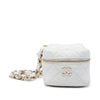 Secondhand Chanel CC Quilted Lambskin Cube Zip Clutch with Chain