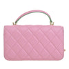 Secondhand Chanel CC Quilted Lambskin Top Handle Phone Holder with Chain
