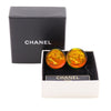 Secondhand Chanel CC Resin Embedded Camellia Shoe Gold Plated Clip On Earrings