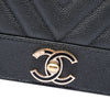 Secondhand Chanel Chevron Caviar Mademoiselle Wallet On Chain