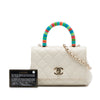 Secondhand Chanel Extra Mini Quilted Goatskin Rainbow Top Handle Flap