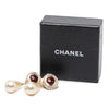 Secondhand Chanel Gold Plated Faux Pearl Drop Clip On Earrings