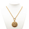 Secondhand Chanel Gold Plated Medallion Coat of Arms Sunburst Pendant Necklace