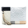 Secondhand Chanel Large Quilted Lambskin Colorblock Patchwork O Case Clutch