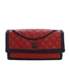 Secondhand Chanel Medium CC Bicolor Quilted Lambskin Grosgrain Single Flap