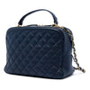 Secondhand Chanel Medium CC Quilted Lambskin Top Handle Vanity Case with Chain