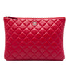 Secondhand Chanel Medium Quilted Lambskin O Case Clutch