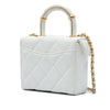 Secondhand Chanel Mini CC Quilted Lambskin Vanity Top Handle Cosmetic Case