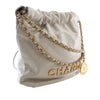 Secondhand Chanel Mini Shiny Calfskin 22 Hobo
