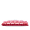 Secondhand Chanel Quilted Glazed Calfskin Coco Pleats Chain Clutch