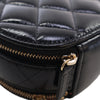 Secondhand Chanel Quilted Glazed Lambskin Handle With Care Round Vanity Case with Chain