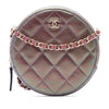 Secondhand Chanel Quilted Iridescent Lambskin Round Clutch With Chain