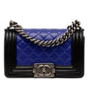 Secondhand Chanel Small Bicolor Lambskin Boy Flap