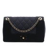 Secondhand Chanel Small Bicolor Quilted Grosgrain Satin Small Mademoiselle Double Flap