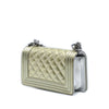 Secondhand Chanel Small Bicolor Quilted Metallic Patent Boy Flap