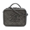 Secondhand Chanel Small Metallic Caviar CC Filigree Vanity Case
