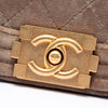 Secondhand Chanel Small Quilted Velvet Boy Messenger Bag