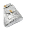 Secondhand Chanel Silver Quilted Leather Backpack - '90s