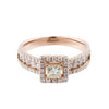 Secondhand Collection Privée 18k Pink GOLD RING with diamonds, Size 52 EU